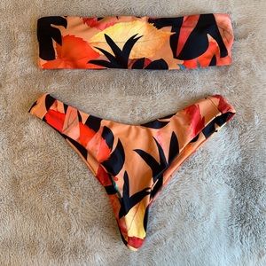 ZAFUL Leaf Print Bikini